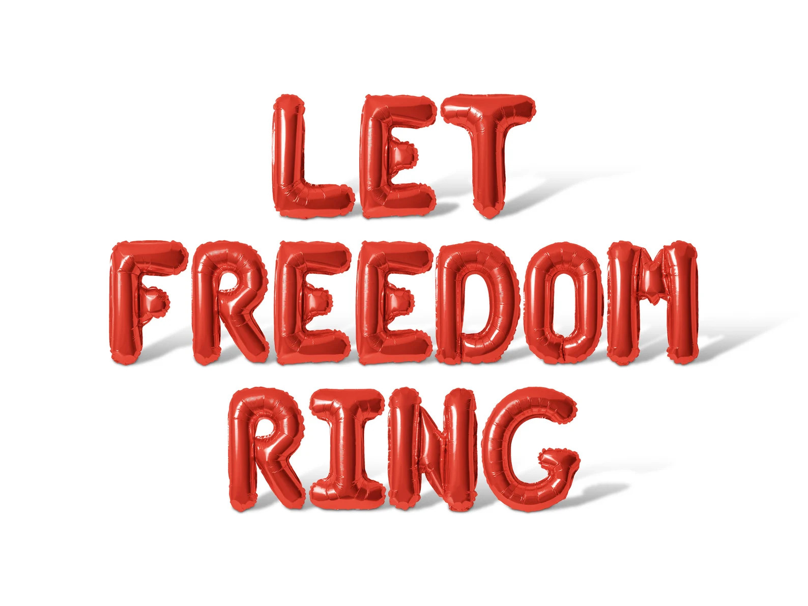 LET FREEDOM RING Letter Balloon Banner - 10 Color Options - Memorial Day Party Decorations - 16" ... | Etsy (US)