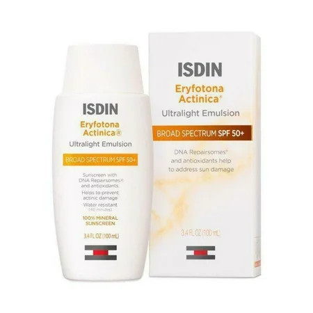 ISDIN Actinic Care Eryfotona Actinica Ultralight Emulsion SPF 50+ new in box | Walmart (US)