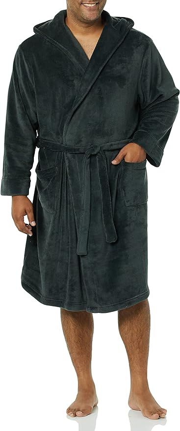 Amazon Essentials Men's Mid-Length Plush Robe | Amazon (US)