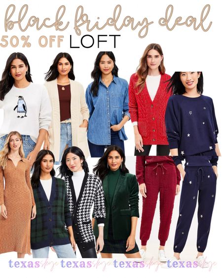 Black Friday deal: 50% off loft!!! 

Work dress
Loungewear 
Cardigans 
Holiday sweater 

#LTKfindsunder50 #LTKCyberWeek #LTKsalealert