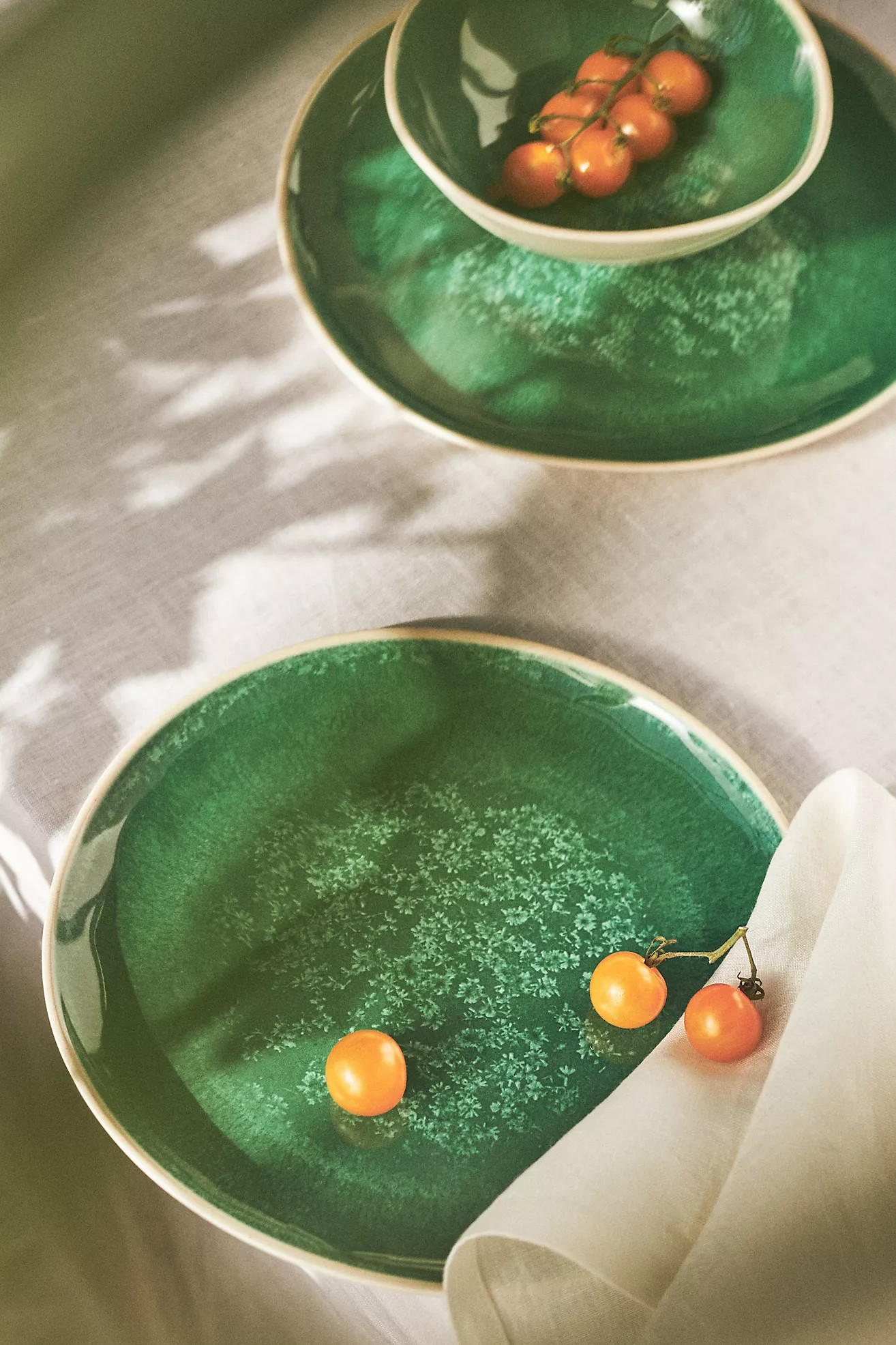 Dakota Bamboo Melamine Dinner Plates, Set of 4 | Anthropologie (US)