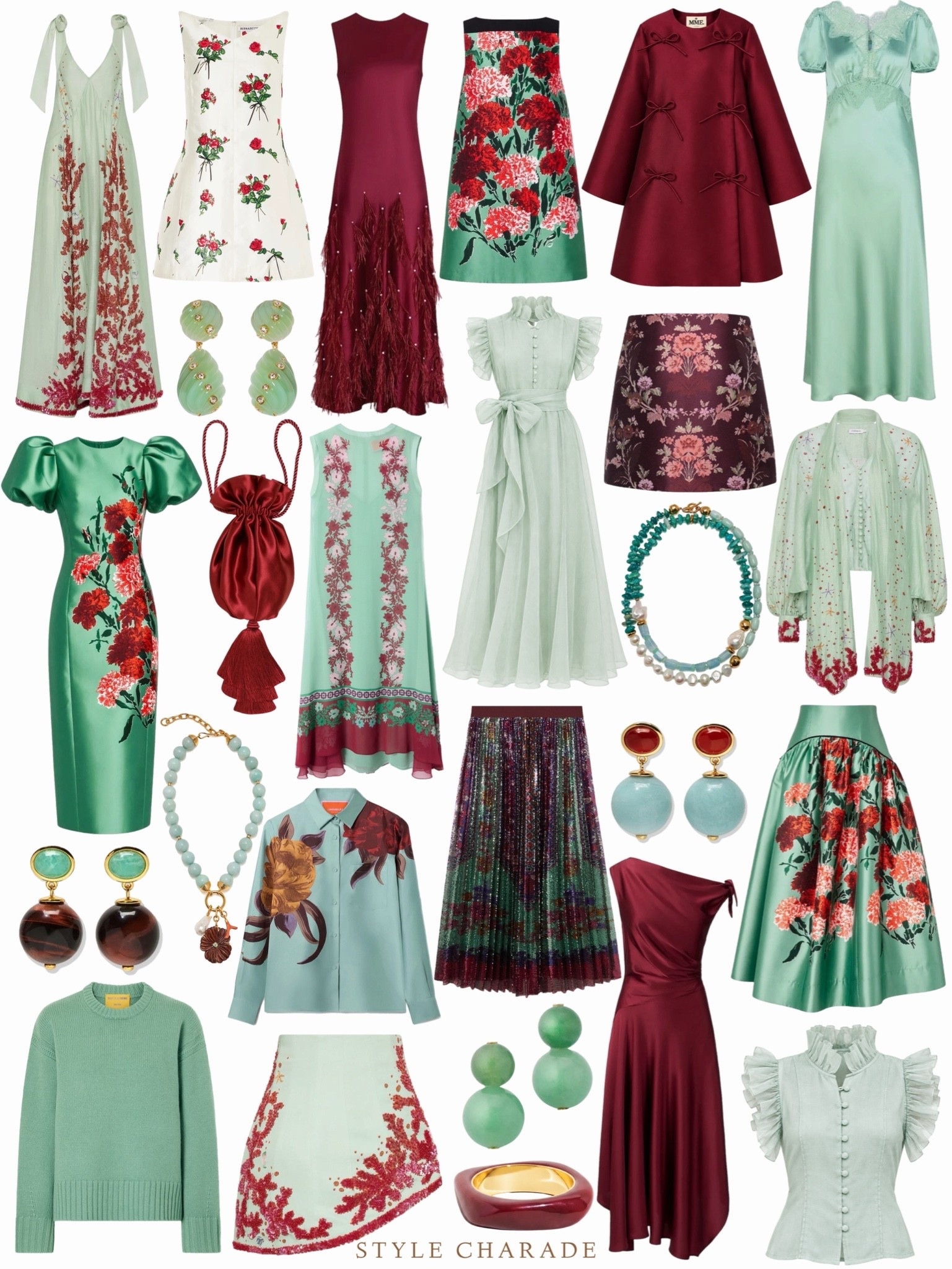 How fabulous is this color combination? The perfect fall dresses, midi skirts, and fall outfits for work to weekend. Some of these would be great perfect wedding guest outfits as well!