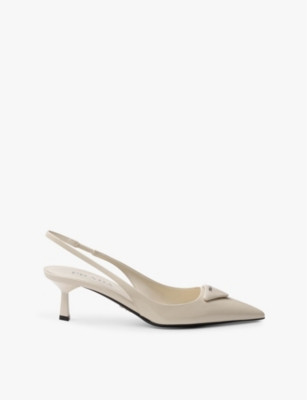 Pointed-toe branded patent-leather heels | Selfridges