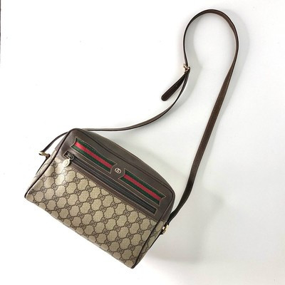 Gucci Ophidia GG Monogram Supreme Stripe Crossbody Bag | eBay US