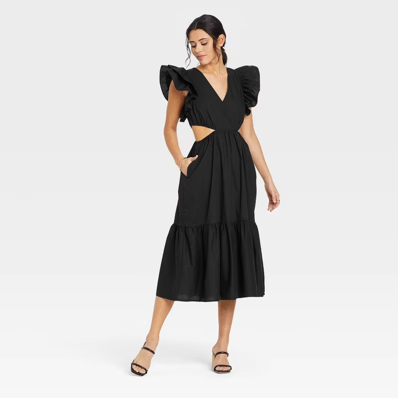 Women's Flutter Sleeveless Cut Out Dress - A New Day™ | Target