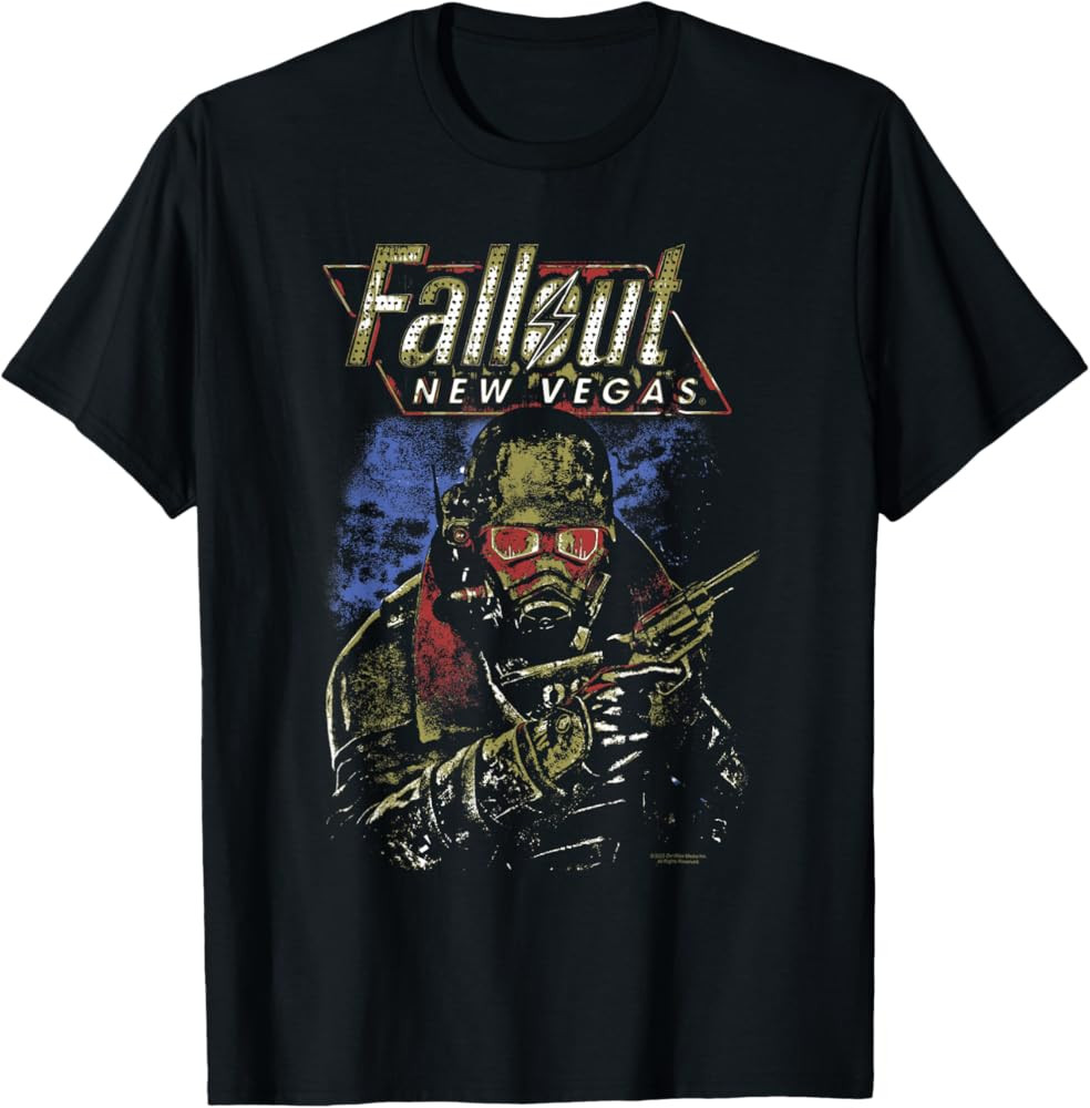 Fallout New Vegas Ranger Vintage Distressed Video Game T-Shirt | Amazon (US)