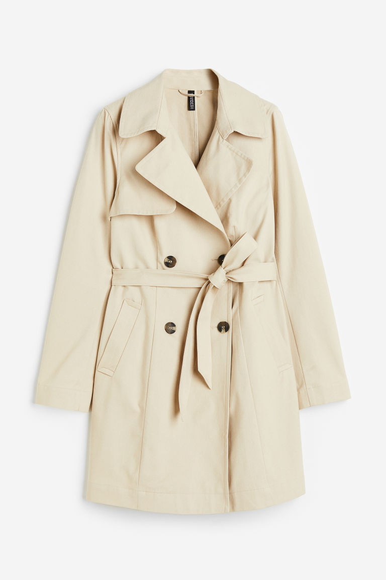 H & M - Cotton Trench Coat - Beige | H&M (US + CA)