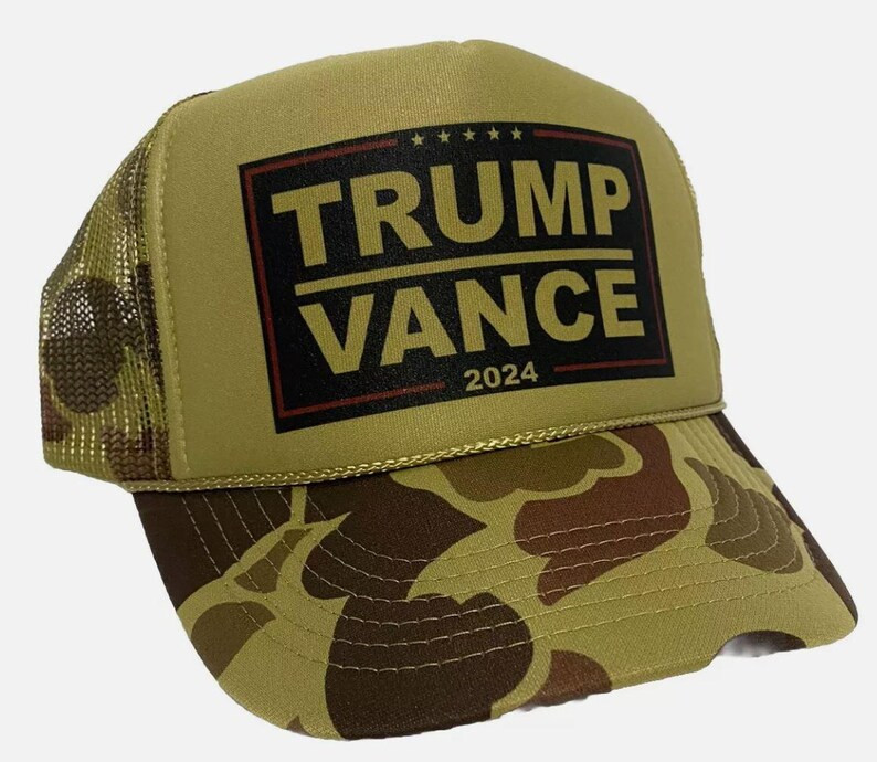 Trump Vance 2024 Hat Trucker Hat Adjustable Green Camo Snapback Election Support Hunting Cap - Et... | Etsy (US)