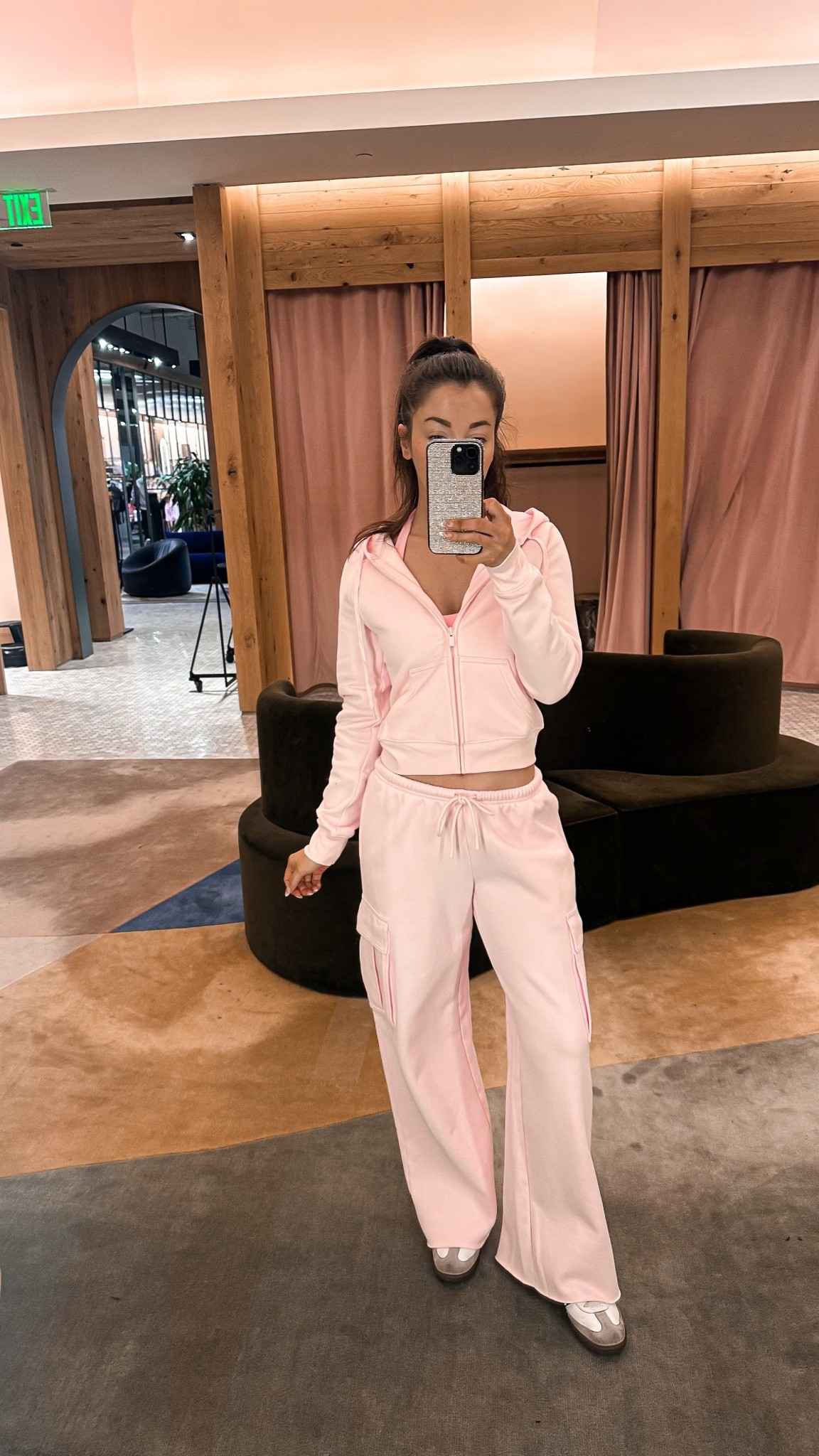 I love this set so much I have it in grey too! Jacket is xs and pants are small  

#LTKValentine #LTKdayinmylife #LTKootd