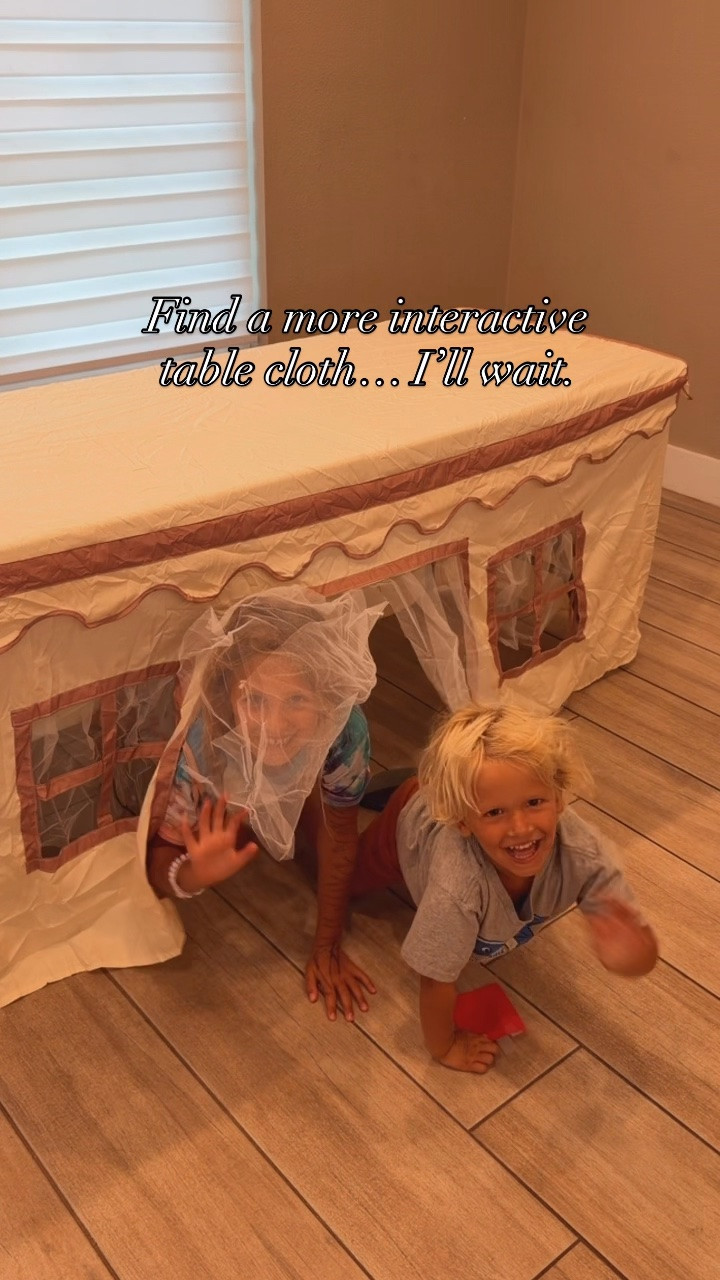 The perfect table cloth
Fort
Mom hack
Amazon finds

#LTKfamily #LTKkids