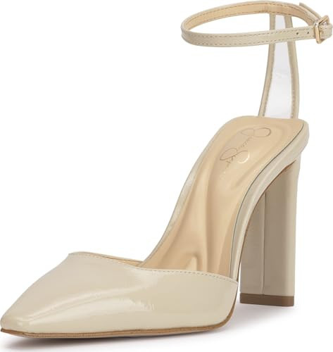 Amazon.com | Jessica Simpson Soltiea Ankle Strap Pump, Soft Ivory, 9.5 | Pumps | Amazon (US)