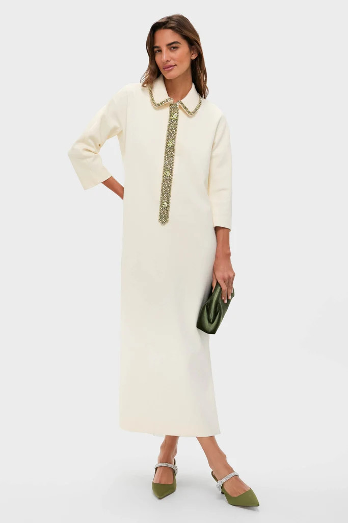 Winter White Embellished Nicola Maxi Dress | Tuckernuck (US)