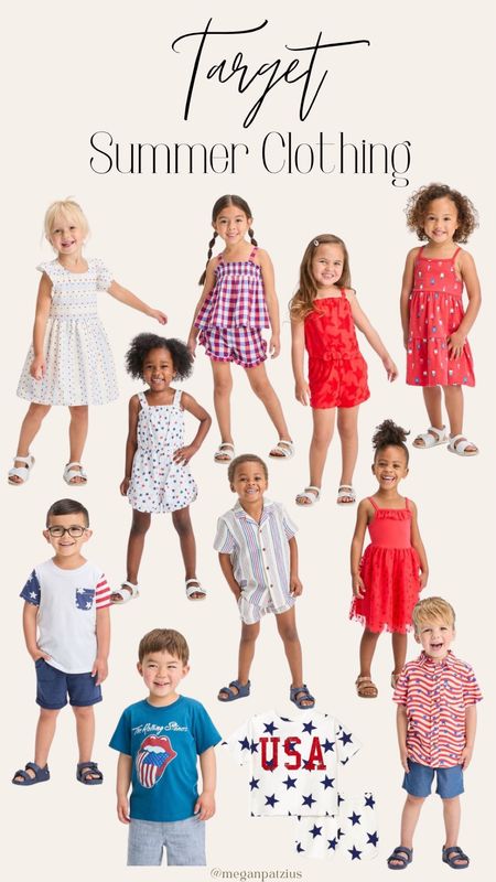 Kids summer clothing on sale at Target! Patriotic style perfect for July 4th. 

#LTKkids #LTKfamily #LTKSeasonal