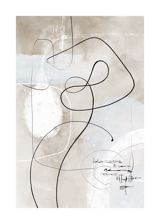 Soft Abstract Lines No1 | Desenio
