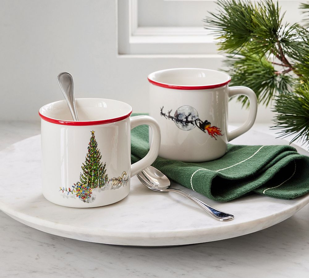National Lampoon’s Christmas Vacation™ Decal Stoneware Mugs - Mixed Set of 2 | Pottery Barn (US)