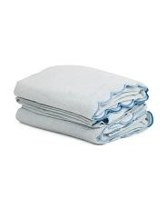 Made In Turkey 6pc Scalloped Embroidery Towels Bundle | TJ Maxx