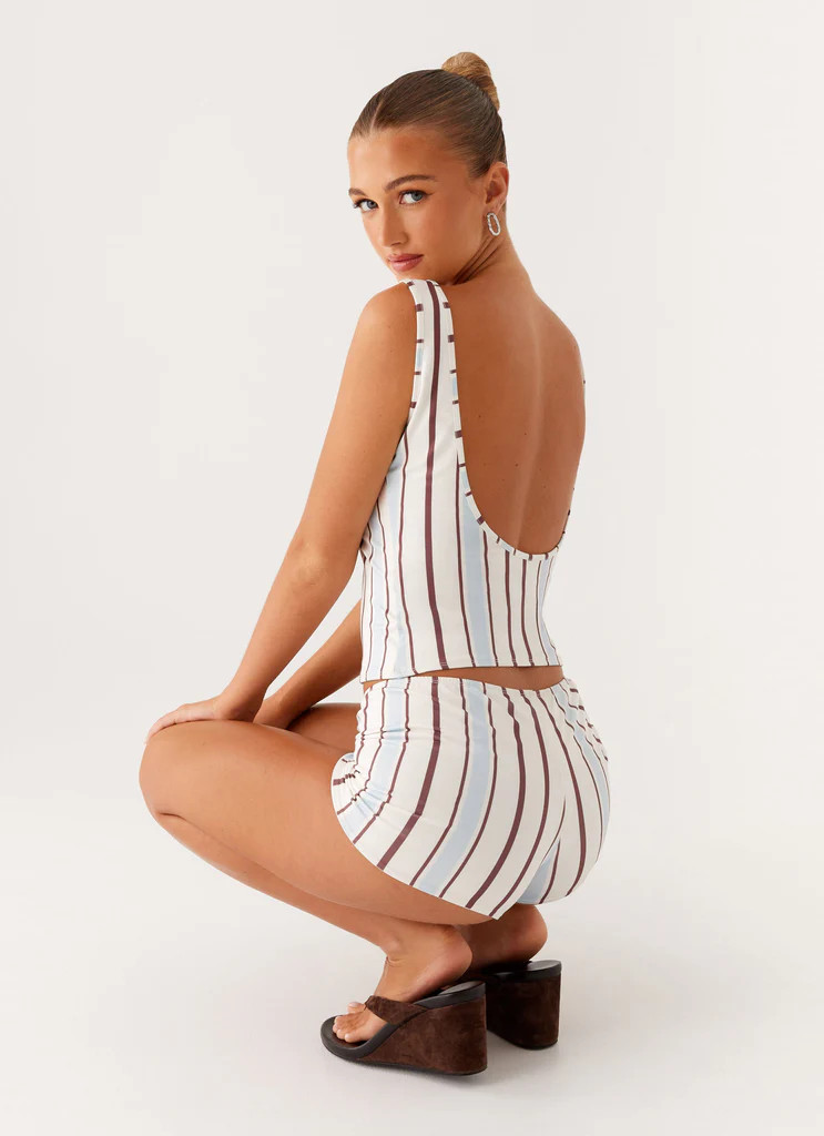 Sun's Out Tank Top - Blue Stripe | Peppermayo (Global)