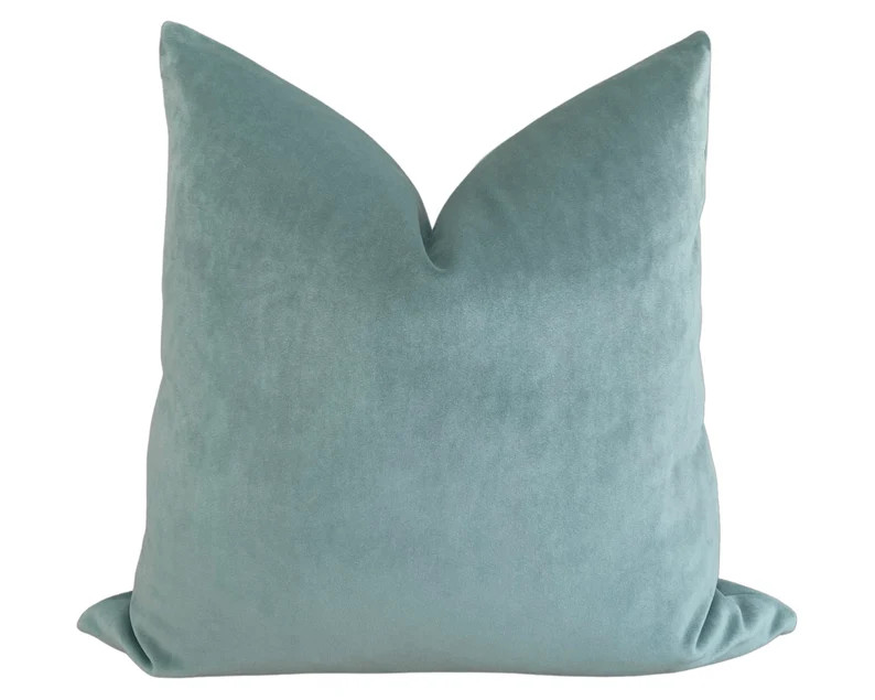 PLUSH Seafoam Pillow Cover - Aqua Pillow - Teal Pillow - Velvet Pillow - Aqua Throw Pillow - Teal... | Etsy (US)