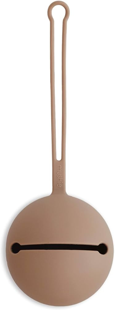 mushie Silicone Pacifier Holder Case (Natural) | Amazon (US)