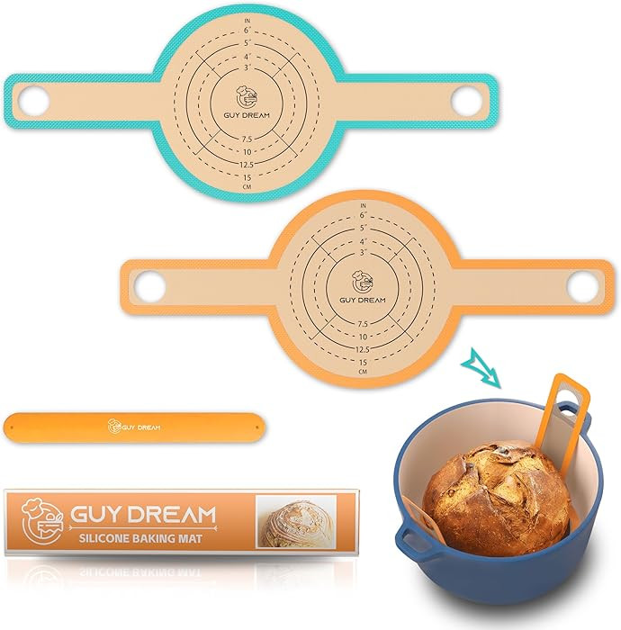 GUYGUYDREMAT Bread Sling for Dutch Oven – Heavy-Duty Reusable Silicone Baking Mat with Finger-L... | Amazon (US)