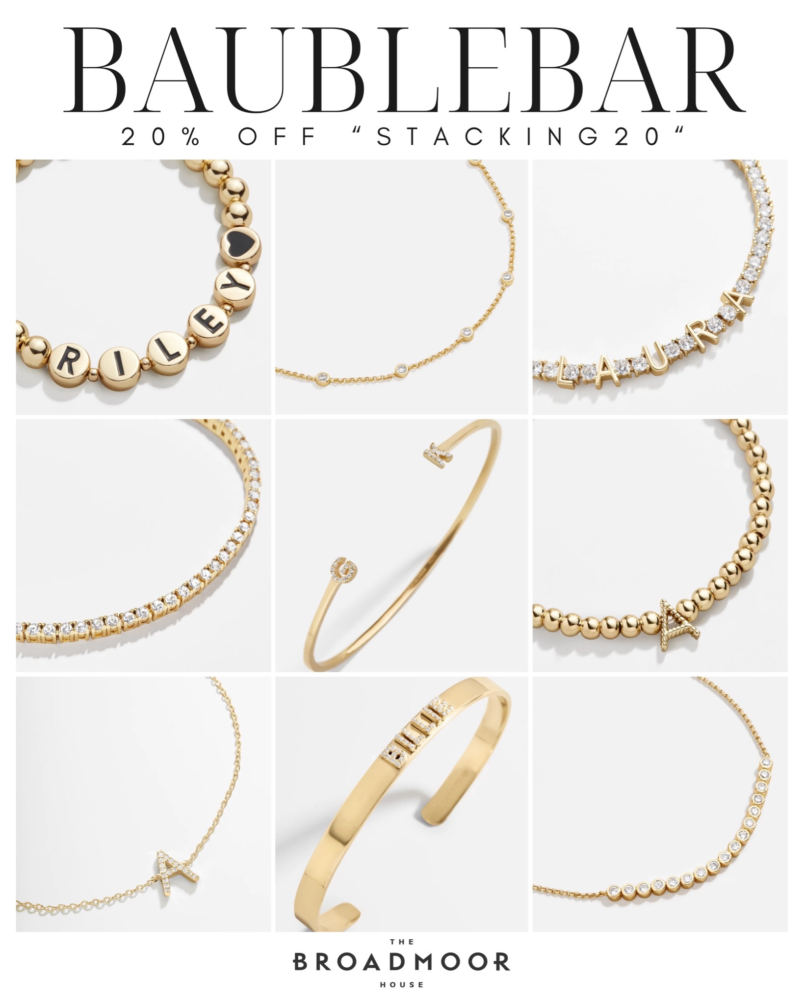Baublebar is having a 20% off sale for bracelets! Use code STACKING20


Baublebar, bracelet, jewelry, gold jewelry, gold bracelet, personalized jewelry, personalized bracelet 

#LTKsalealert #LTKFind #LTKstyletip