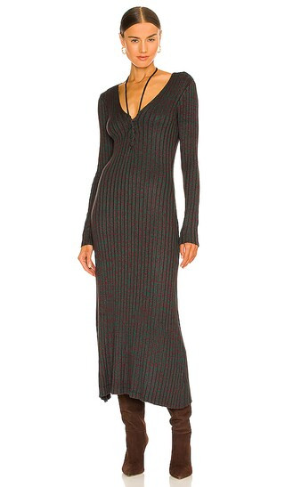 Solis Dress in Marled Pine Green | Revolve Clothing (Global)