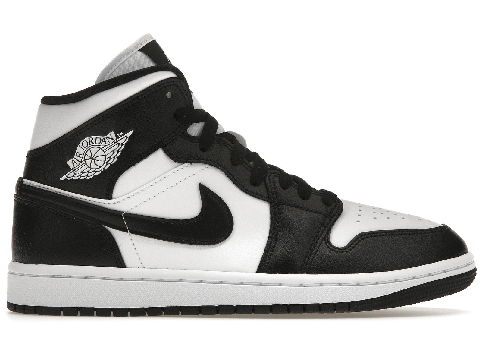 Jordan 1 Mid Panda (Women's) Sneakers in White/Black | StockX