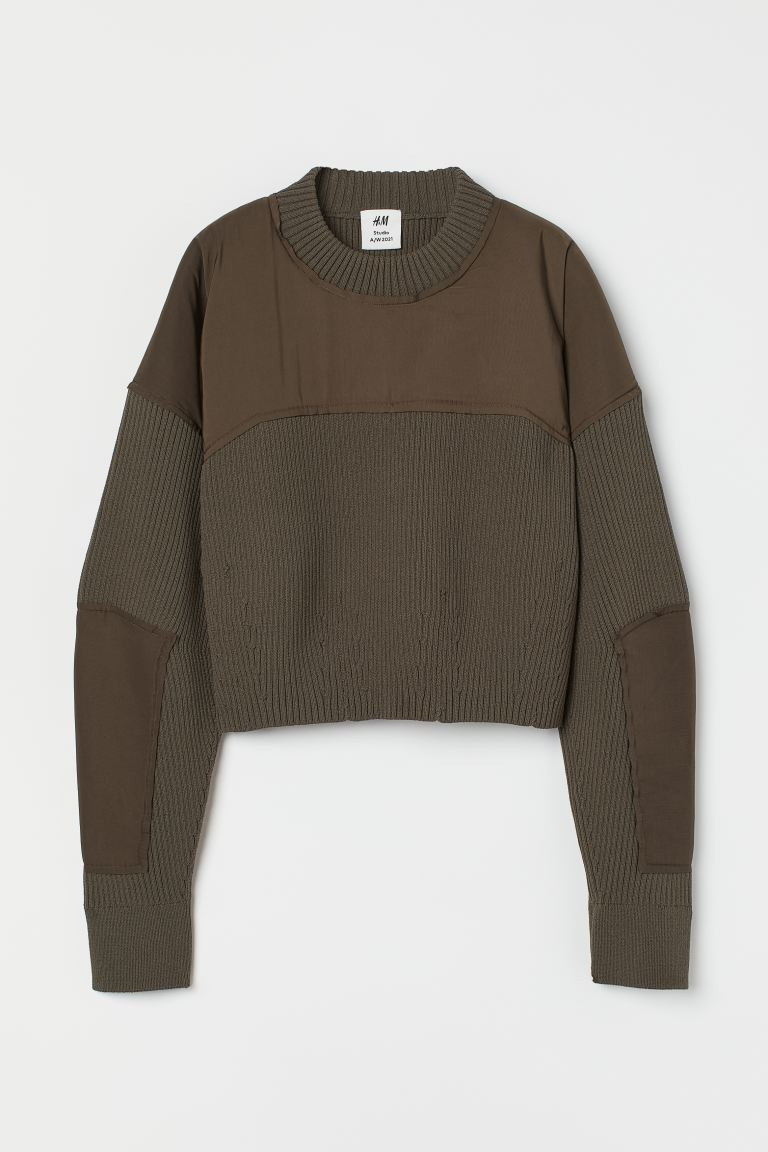 Short Sweater - Khaki green - Ladies | H&M US | H&M (US + CA)