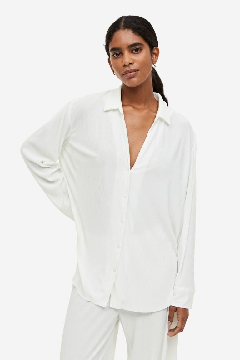 Crinkled Loungewear Shirt | H&M (US)