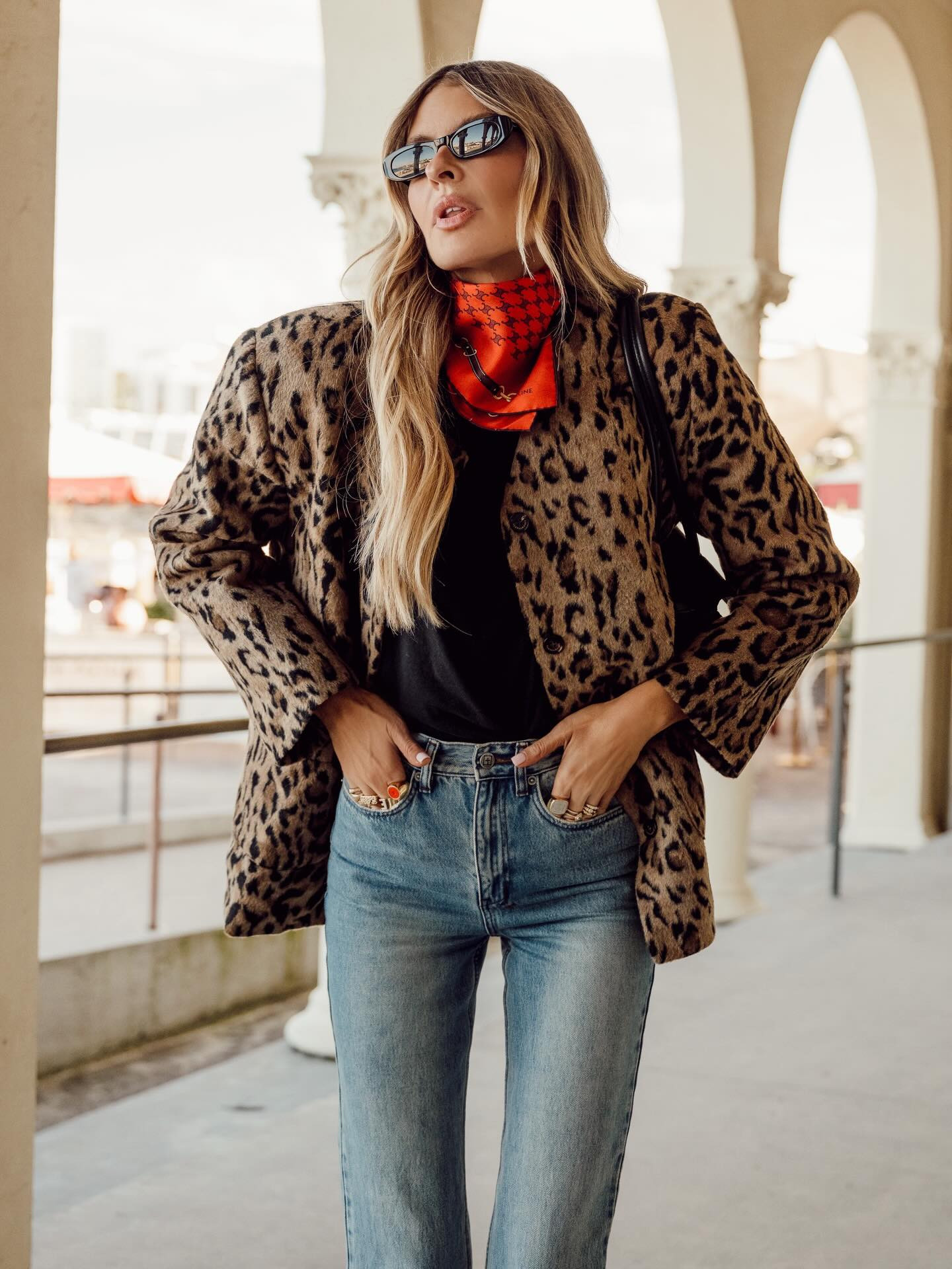 Sydney is cold.
Jacket: Source Unknown 
Scarf: Celine 

 #LTKaustralia #LTKautumn