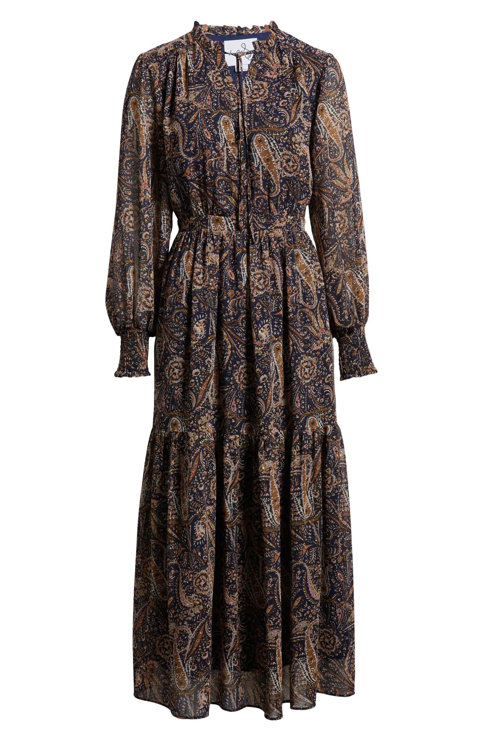 Sam Edelman Boho Paisley Long Sleeve Maxi Dress | Nordstrom | Nordstrom