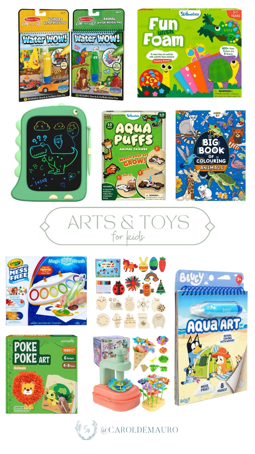 Need creative activities without the cleanup? Check out these mess-free finds: the Bluey Aqua Art pad, Melissa & Doug Water Wow! pads, and the Magic Light Brush. For screen-free fun, the dino-shaped LCD writing tablet is a total game-changer.

amazon home, preschool life, learning through play, early childhood education, kids activities, toddler fun, educational toys, sensory play

#LTKU #LTKKids #LTKSeasonal