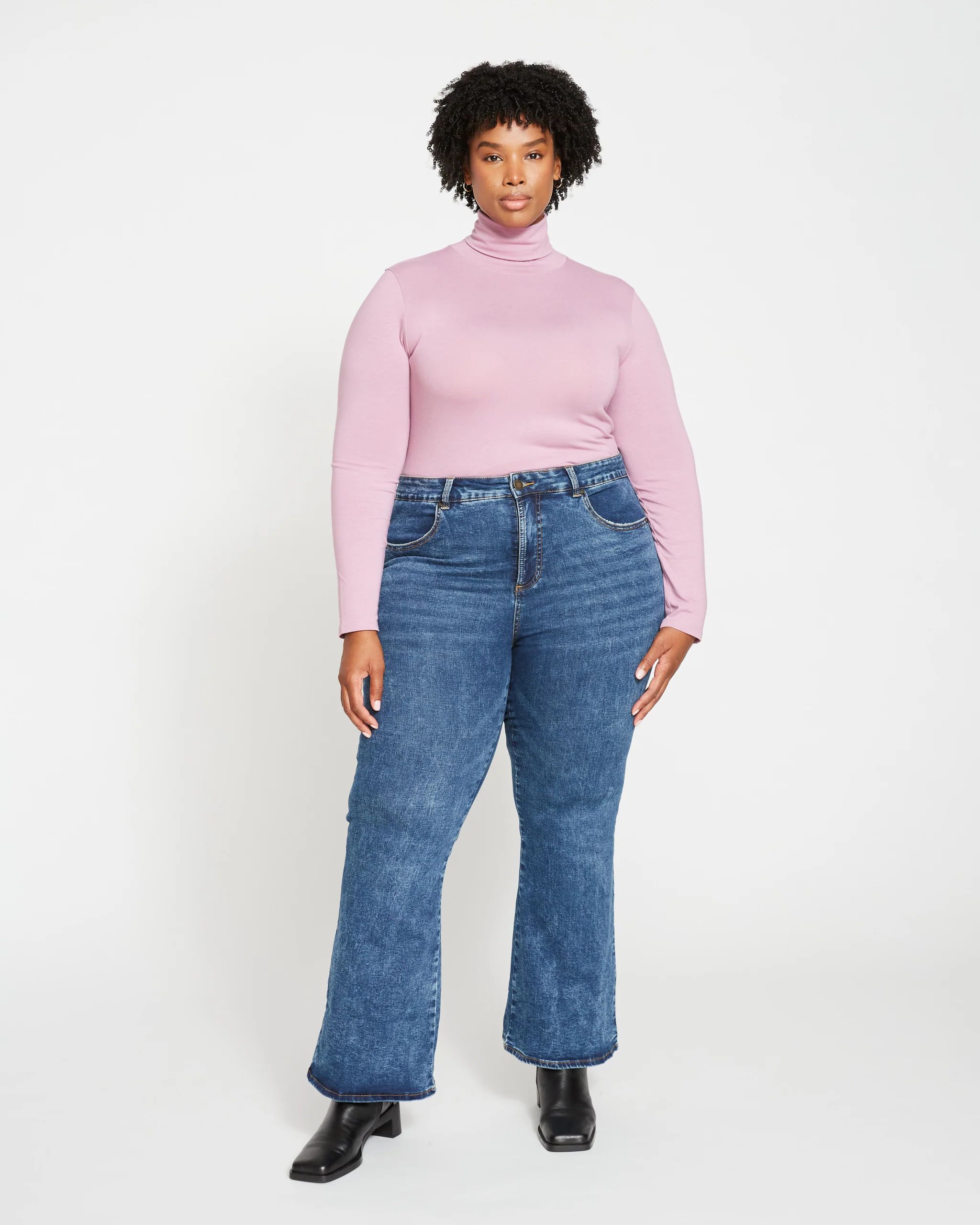 Farrah High Rise Flared Jeans
   Vintage True Blue | Universal Standard