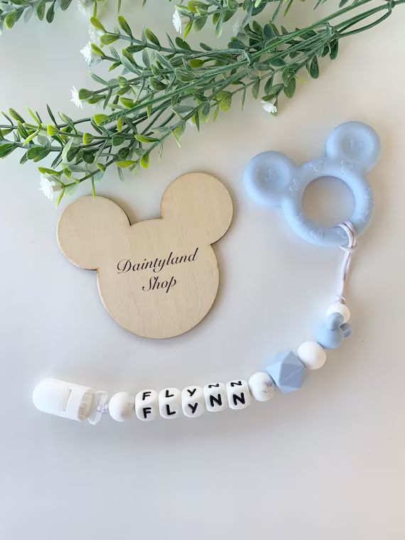 Oh Boy Personalized Mickey Pacifier Clip | Etsy | Etsy (US)