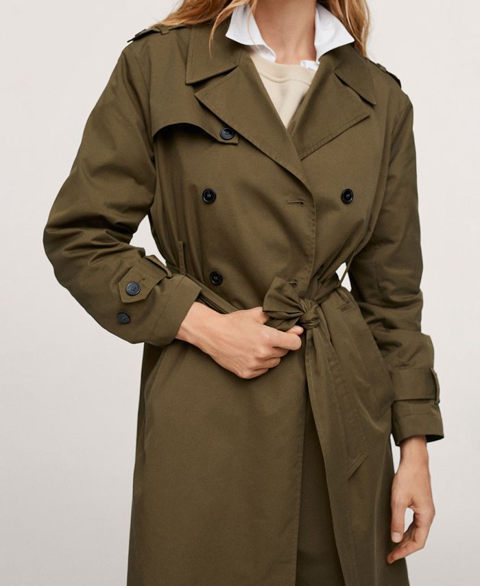 MANGO Women's Classic Cotton Trench Coat & Reviews - Coats & Jackets - Women - Macy's | Macys (US)