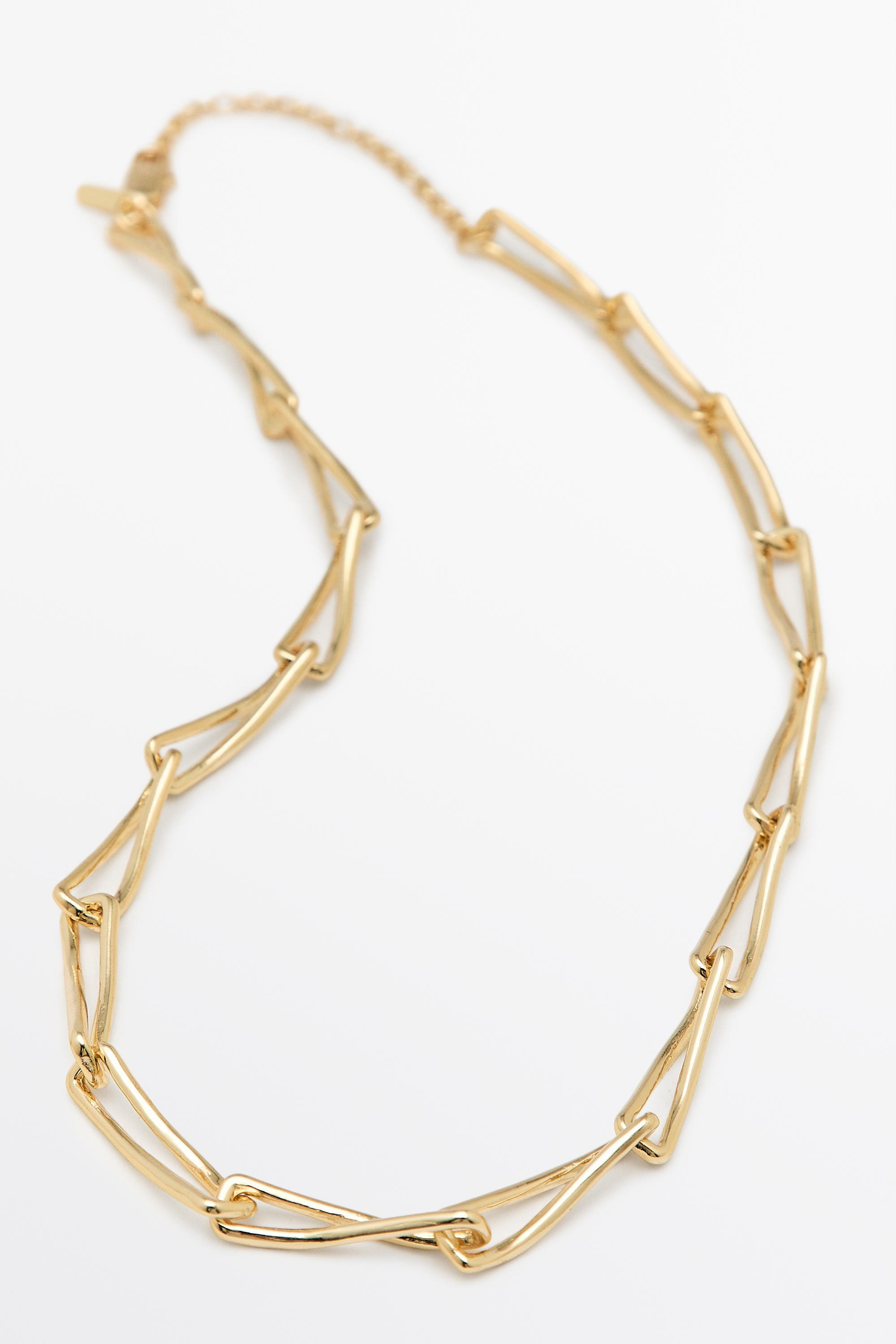 Metal chain link necklace | Massimo Dutti UK