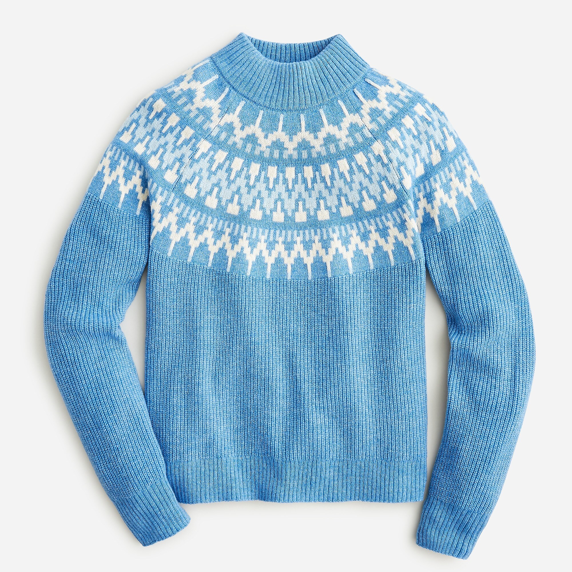 Fair Isle mockneck pullover sweater | J. Crew US