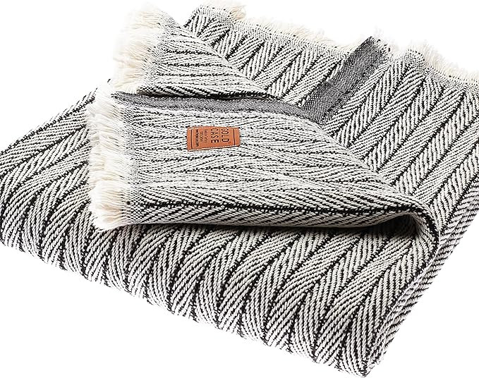 GOLD CASE HOME COLLECTION 100% Recycled Cotton Vintage Throw Blanket for Couch - Super Soft Throw... | Amazon (US)