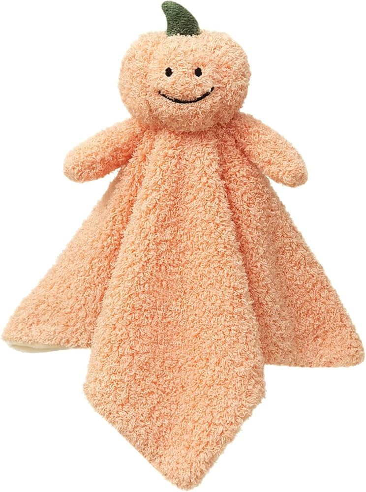 Baby Orange Pumpkin Soft Stuffed Animal Security Blanket, Plush Pumpkin Character Lovey Blanket, ... | Amazon (US)
