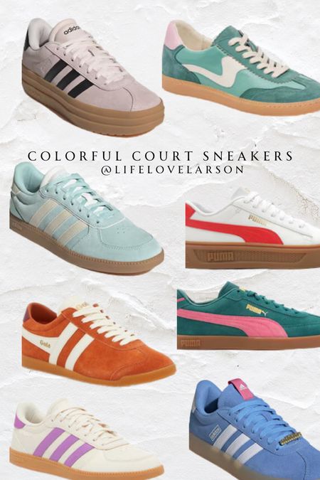 Court sneakers, colorful sneakers, court shoes, gym shoe sneakers 

#LTKActive #LTKStyleTip #LTKOver40