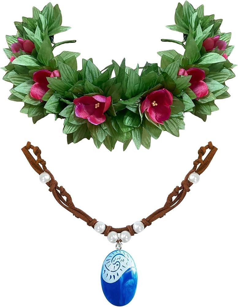 DreamLily Hawaiian Flower Crown Set Princess Sing Shimmer Musical Dress Up Crown for Beach Preten... | Amazon (US)