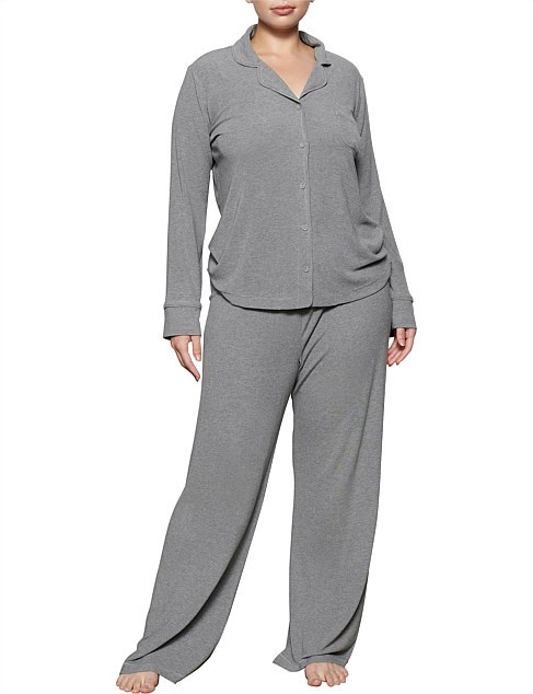 Skims Rib Sleep Set Heather Grey | David Jones | David Jones (Australia & New Zealand)