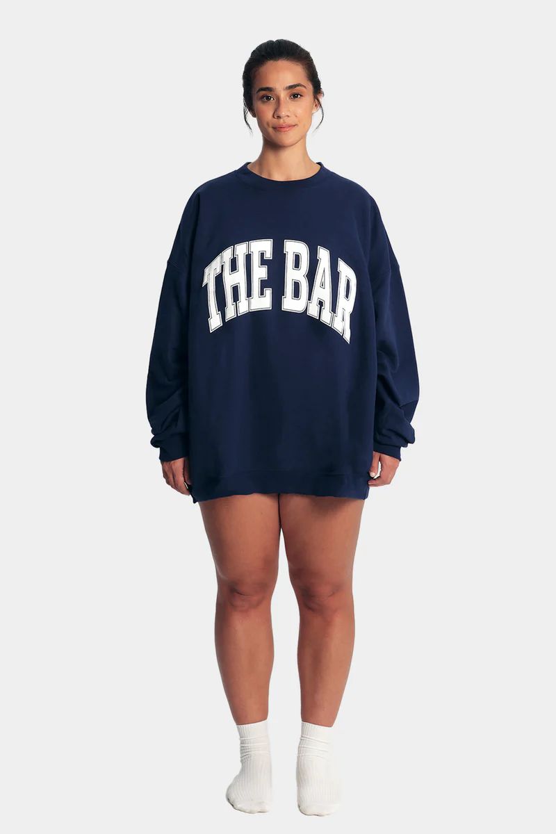 VARSITY SWEATSHIRT NAVY/WHITE | The Bar