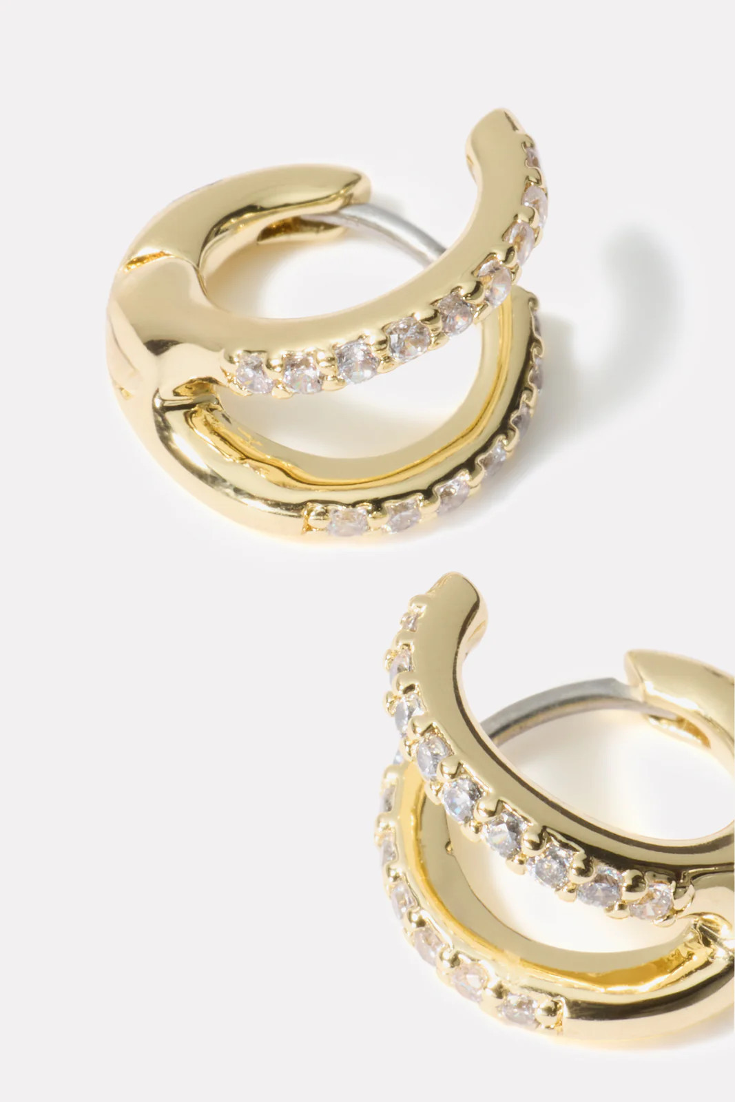 GORJANA Women's Shimmer Double Huggies, Gold | Evereve