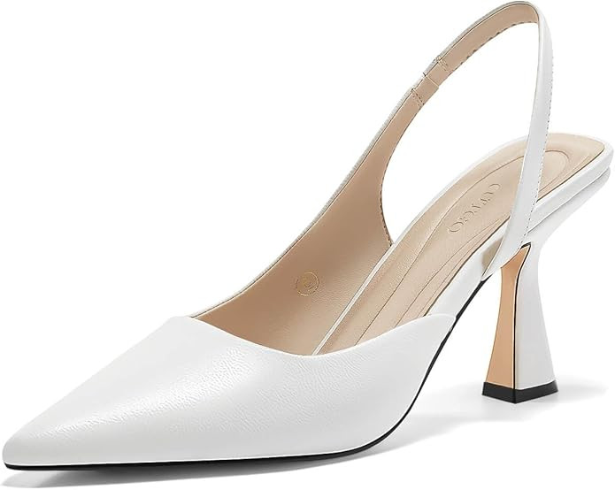 Coutgo Womens Slingback Stiletto High Heels Closed Pointed Toe Pumps D’Orsay Sexy Office Dress ... | Amazon (US)
