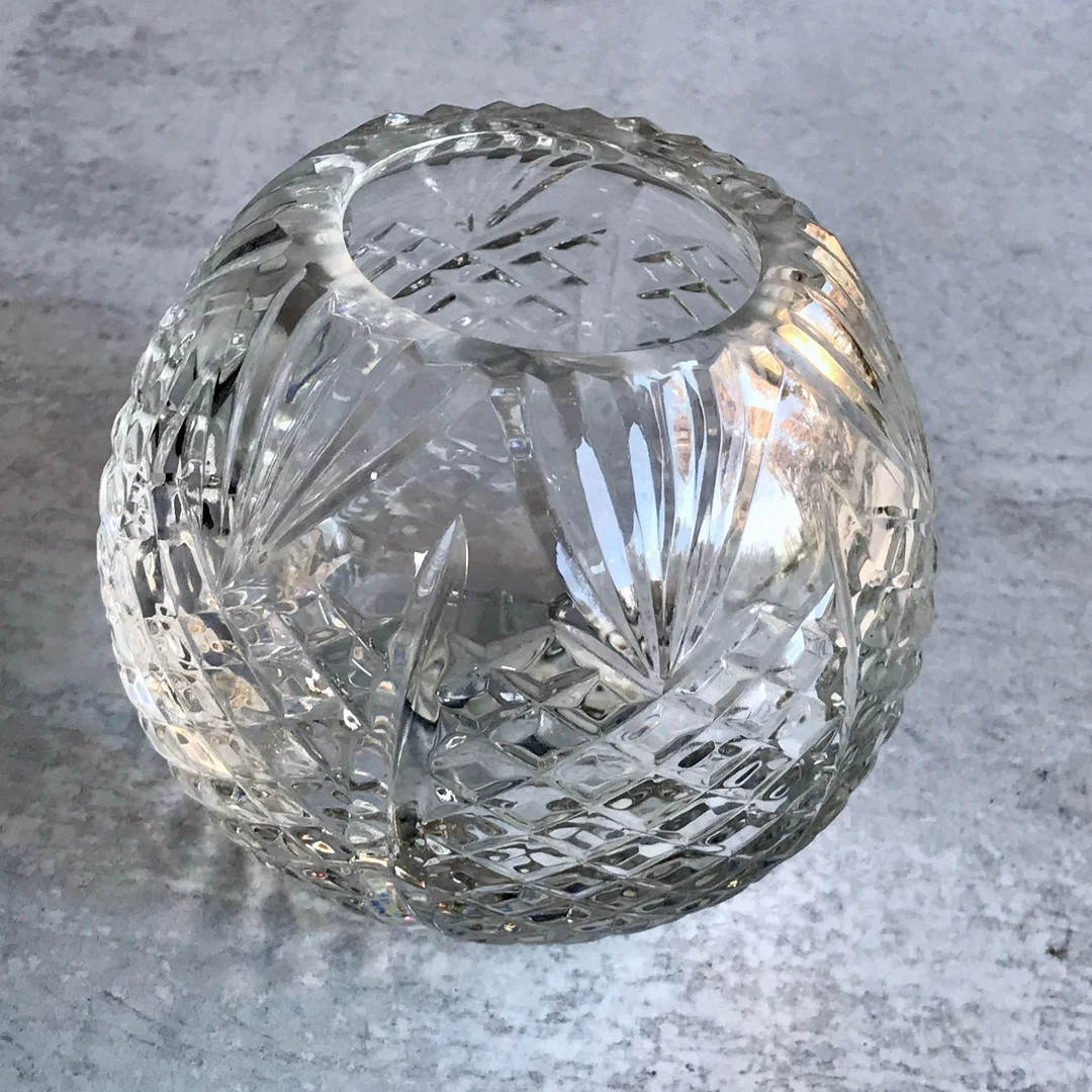 Vintage Godlinger Crystal Shannon Rose Bowl, 4 Inches - Etsy | Etsy (US)