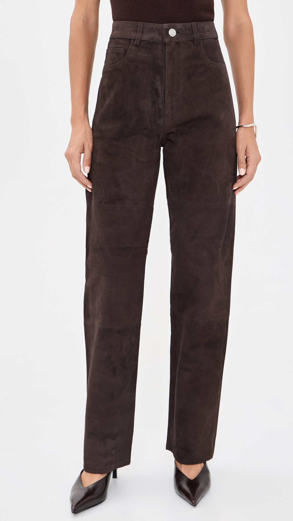 DL1961 Dakota Slim Straight Suede Pants | Shopbop | Shopbop