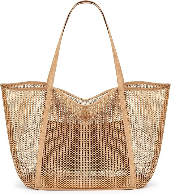 KALIDI FANCY FOREST Beach Mesh Tote Bag, Womens Shoulder handbag MAX 27L Grocery Bag | Amazon (US)