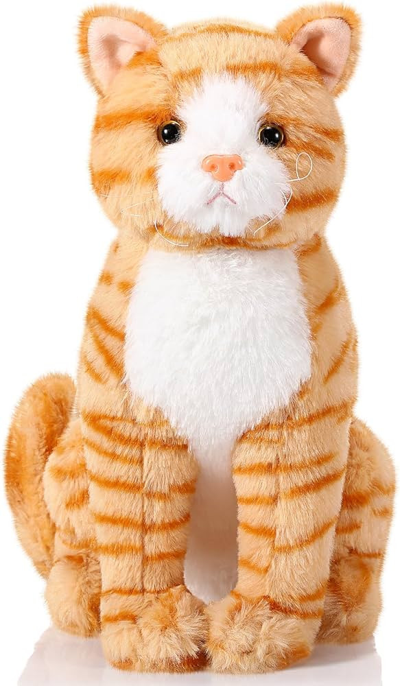 Libima 13 Inch Orange Cat Stuffed Animal Realistic Cat Plush Toy Soft Cute Stuffed Kitten for Hal... | Amazon (US)