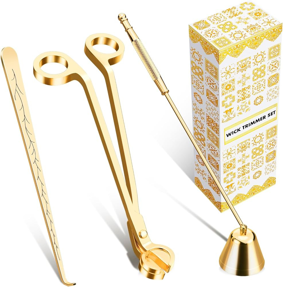 calary Candle Wick Trimmer, Candle Snuffer and Wick Dipper & Candle Accessory Set, 3 in 1 Candle ... | Amazon (US)